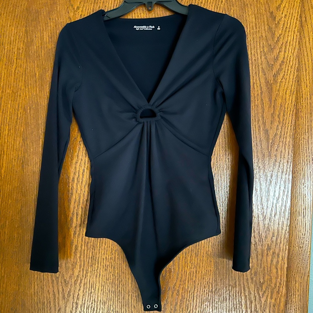 Abercrombie & Fitch Black Keyhole Bodysuit, Small
